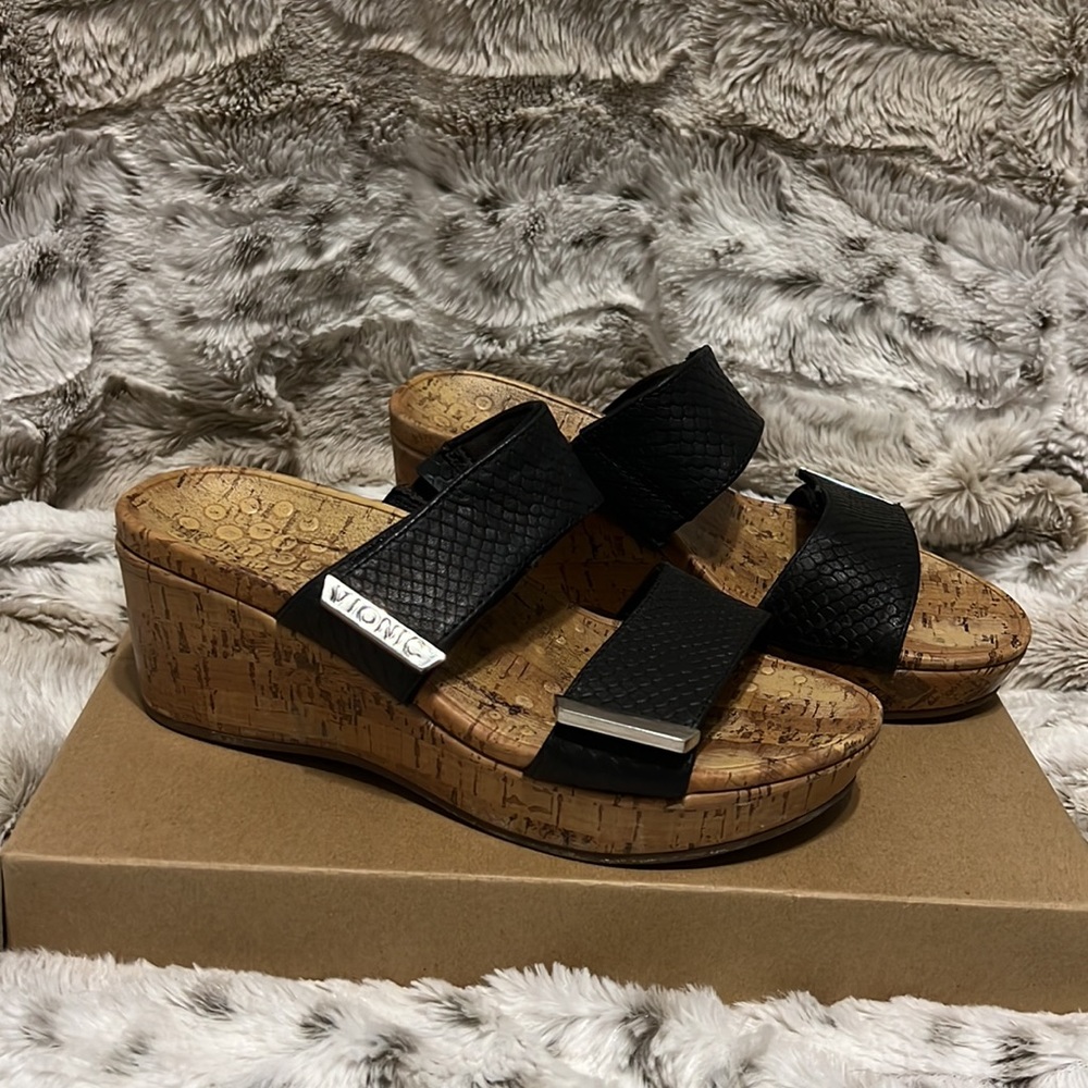 Vionic Black Wedge Platforms - image 2